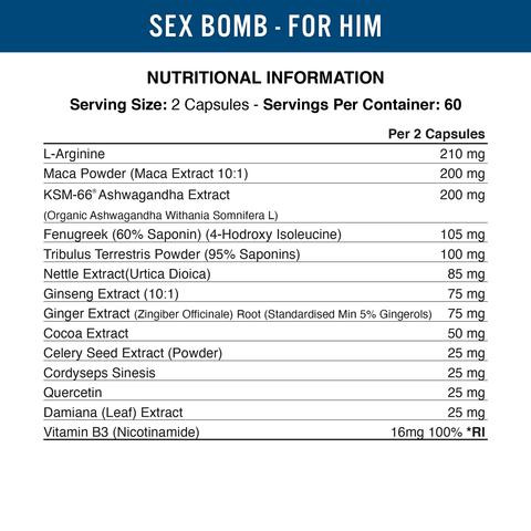 Applied Nutrition Sex Bomb for Him (für den Mann) - 120 caps | ROUGHBULL FITNESS