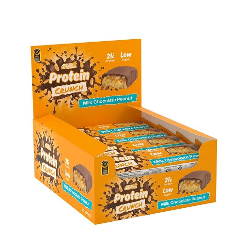 Applied Nutrition Protein Crunch Bar 12 x 62g Milk Chocolate Caramel | ROUGHBULL FITNESS