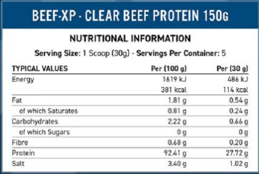 Applied Nutrition CLEAR Beef XP 150g Blue Raspberry | ROUGHBULL FITNESS