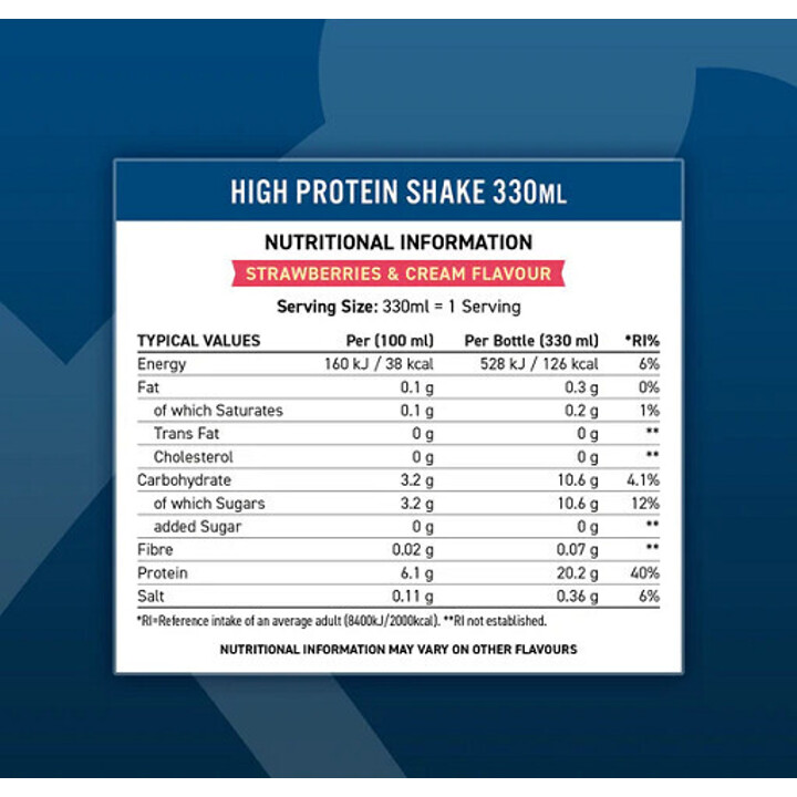 Applied Nutrition High Protein Shake RTD 8x330ml