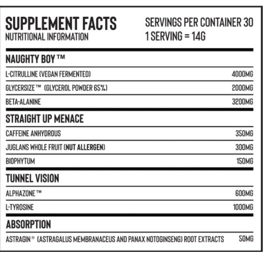 Naughty Boy NB Menace Pre-Workout 435g Pornstar Passion Fruit | ROUGHBULL FITNESS