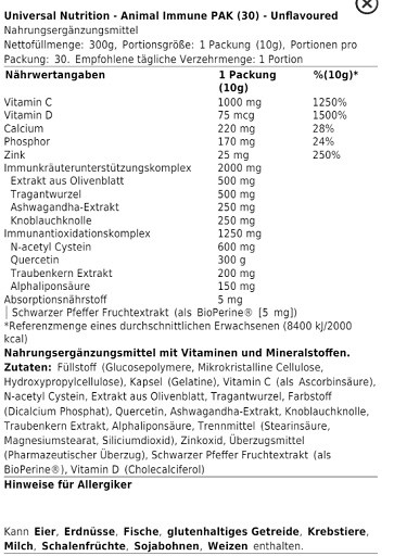 Universal Animal Immune Pak - 30 Packs | ROUGHBULL FITNESS