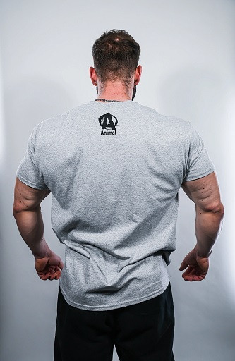 Universal Animal Basic T-Shirt Grey XXL | ROUGHBULL FITNESS