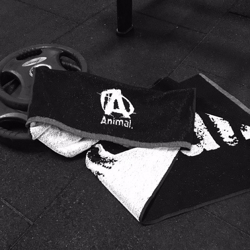 Universal Animal Gym Towel Schwarz 50 x 100 cm | ROUGHBULL FITNESS