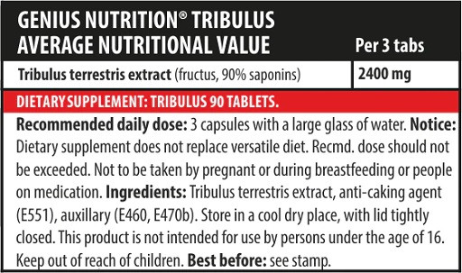 Genius Nutrition Tribulus 90 Tabletten | ROUGHBULL FITNESS