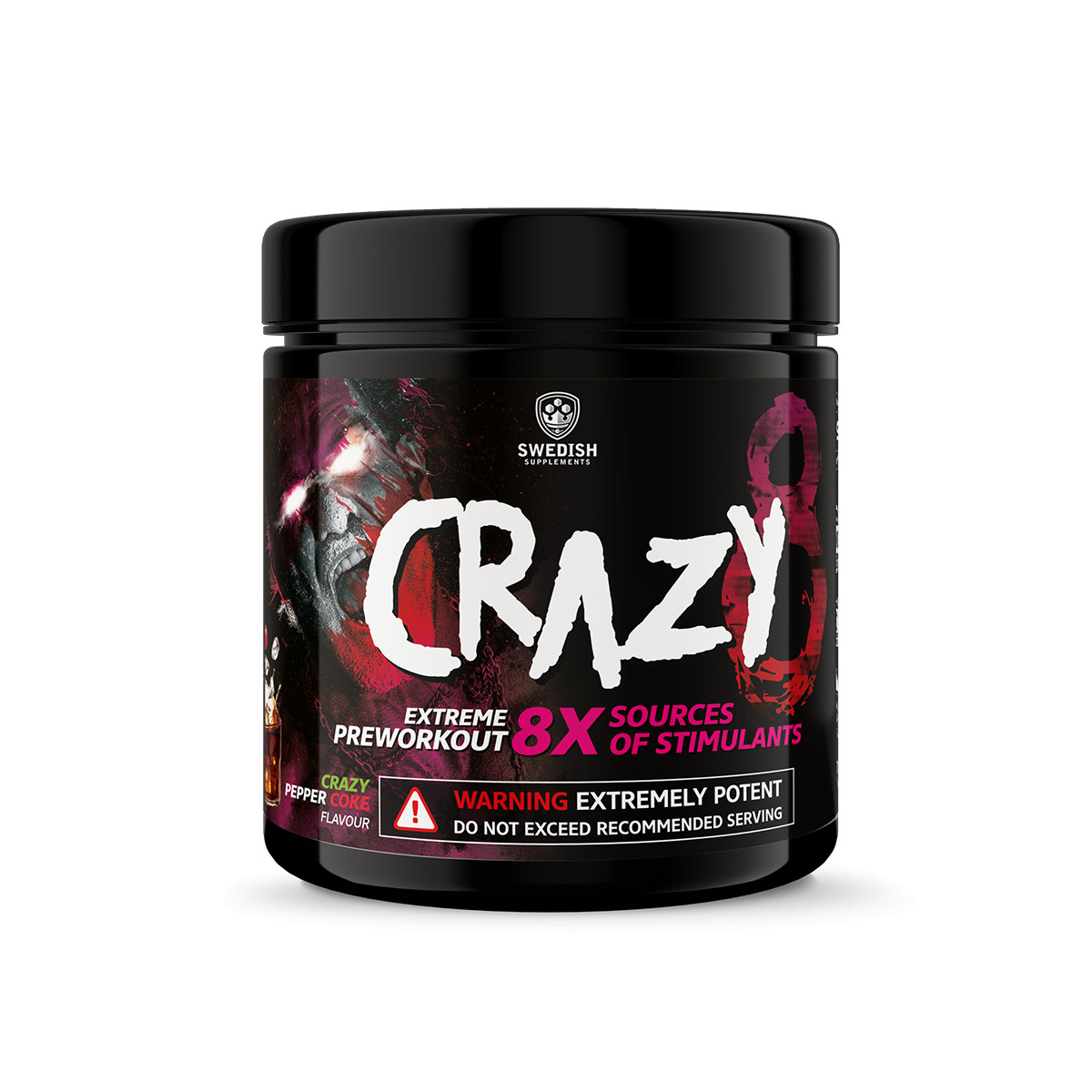 Swedish Supplements Crazy 8 260g Blue Rocket Ice Cream | ROUGHBULL FITNESS