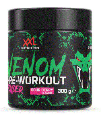 XXL Nutrition Venom Pre Workout 300g Sour Berry | ROUGHBULL FITNESS