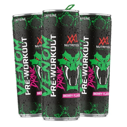 XXL Nutrition Venom Pre Workout Drink 6x250ml Sour Berry INAKTIV | ROUGHBULL FITNESS