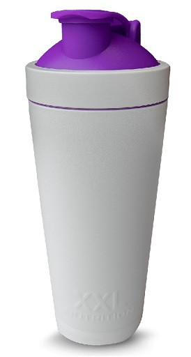 XXL Nutrition Thermo RVS Shaker 800ml Weiß + lila Deckel | ROUGHBULL FITNESS