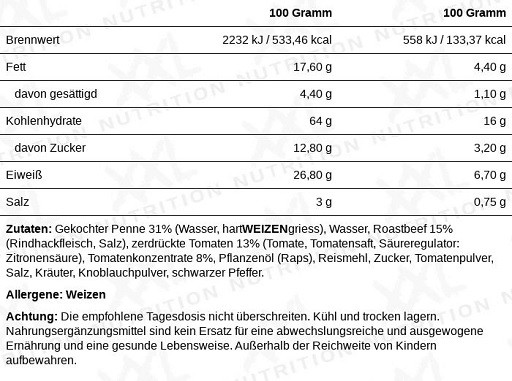 XXL Nutrition Easy Meals 400g | ROUGHBULL FITNESS