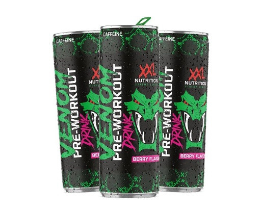 XXL Nutrition Venom Pre Workout Drink Sour Berry 24x250ml | ROUGHBULL FITNESS