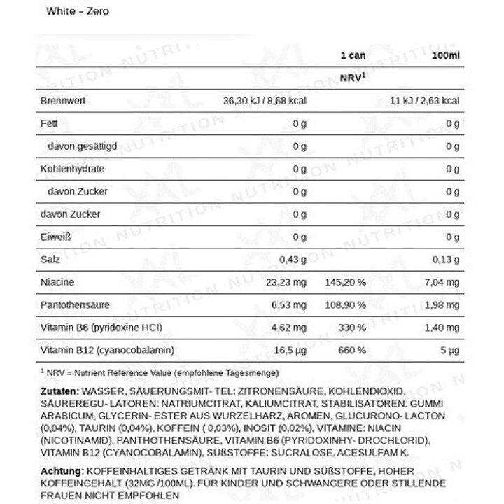 XXL Nutrition Energize! Energy Drink 6x330ml