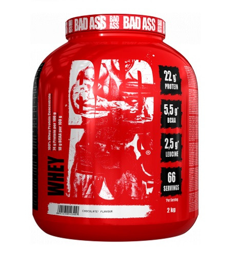 BAD ASS Whey 2kg Strawberry Ice Cream | ROUGHBULL FITNESS