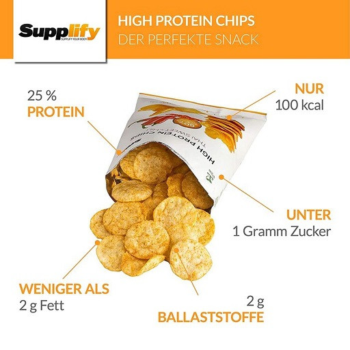 Supplify High Protein Chips 6 x 50g BBQ | ROUGHBULL FITNESS