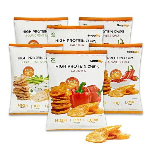 Supplify High Protein Chips 6 x 50g OHNE ORIG. VERP.KARTON Thai Sweet Chili | ROUGHBULL FITNESS