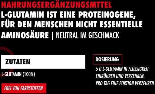 Big Zone Glutamin 500g | ROUGHBULL FITNESS