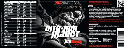 Big Zone Vita-min Inject - 120 Kapseln | ROUGHBULL FITNESS