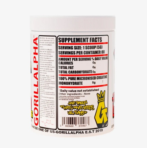 Gorillalpha Creatine 400g | ROUGHBULL FITNESS