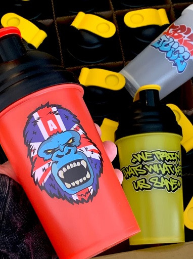 Gorillalpha Shaker 600ml Black with Yellow Cap | ROUGHBULL FITNESS