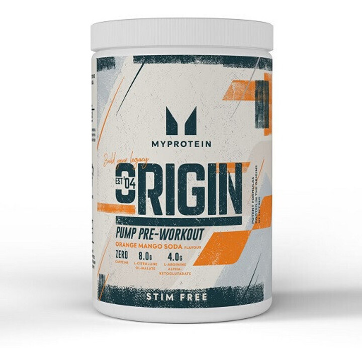 MyProtein Origin Pump Pre-Workout (Stim-Free) (30 Serv.) 600g