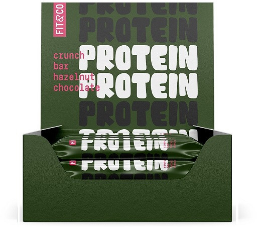 Fit & Co Crunch Bar 10x55g Hazelnut Chocolate | ROUGHBULL FITNESS