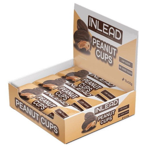 INLEAD Peanut Cups - Karton 15 x 50g INAKTIV | ROUGHBULL FITNESS