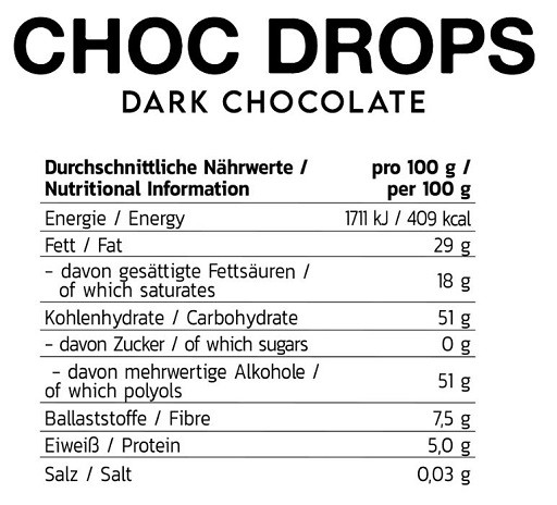 INLEAD Choc Drops 150g Dark Chocolate | ROUGHBULL FITNESS