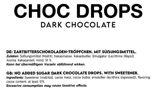 INLEAD Choc Drops 150g White Chocolate | ROUGHBULL FITNESS