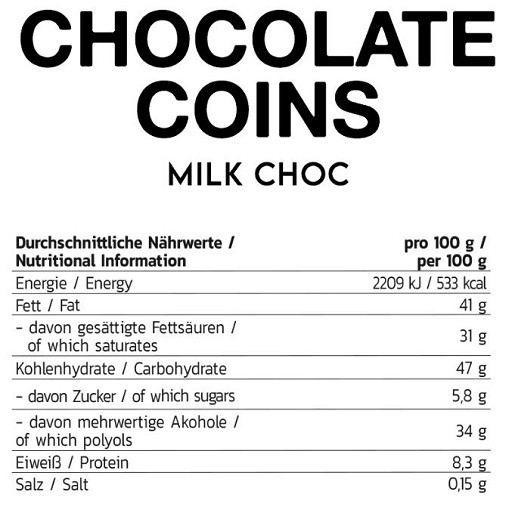INLEAD Chocolate Coins 150g Milk Choc | ROUGHBULL FITNESS