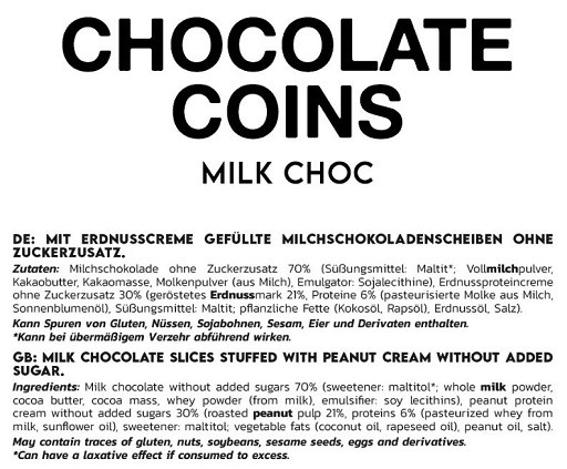 INLEAD Chocolate Coins 150g Milk Choc | ROUGHBULL FITNESS