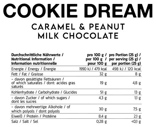 INLEAD Cookie Dream Caramel & Peanut 125g Milk Choc | ROUGHBULL FITNESS