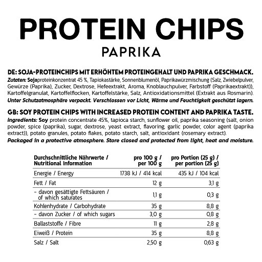 INLEAD Protein Chips - 6x50g Sour Cream & Onion | ROUGHBULL FITNESS