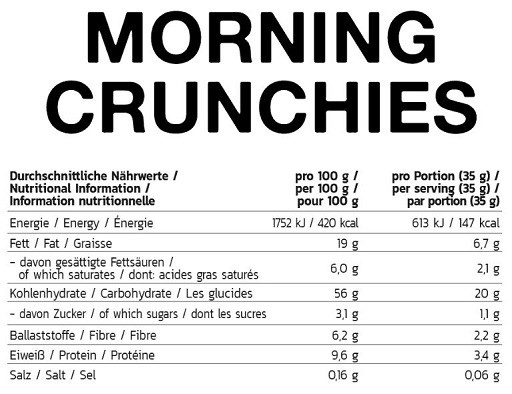 INLEAD Morning Crunchies 210g Hazelnut | ROUGHBULL FITNESS