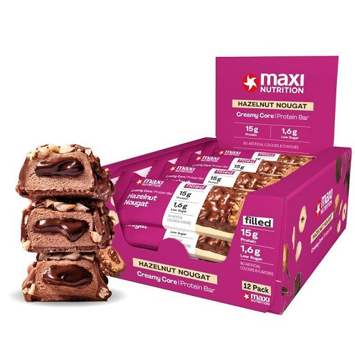 MaxiNutrition Protein Nut Bar 12x46g Dark Chocolate Peanut | ROUGHBULL FITNESS