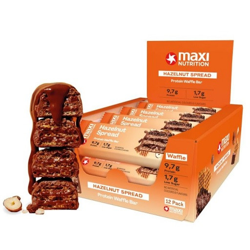 MaxiNutrition Protein Waffle Bar 12x40g Milky Hazelnut | ROUGHBULL FITNESS