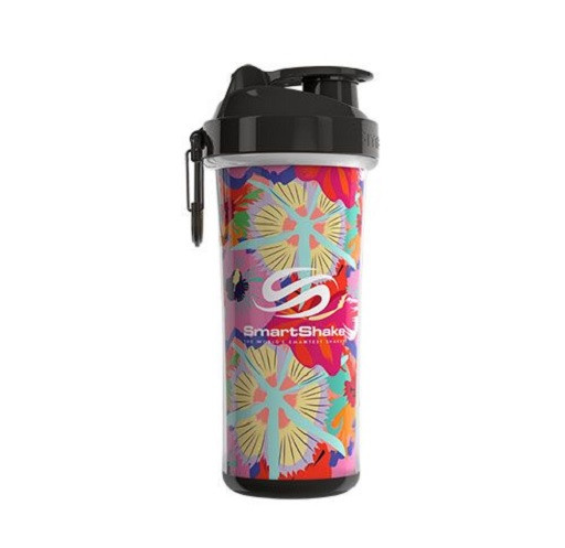 SmartShake DW 750ml Flower Power / Tropical Red | ROUGHBULL FITNESS