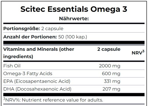 Scitec Omega 3 100 Kapseln | ROUGHBULL FITNESS