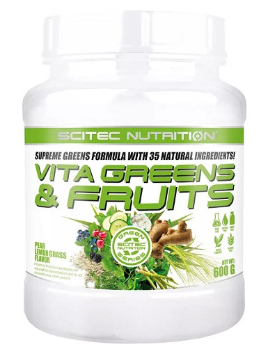 Scitec Vita Greens & Fruits 600g Birne Zitronengras | ROUGHBULL FITNESS