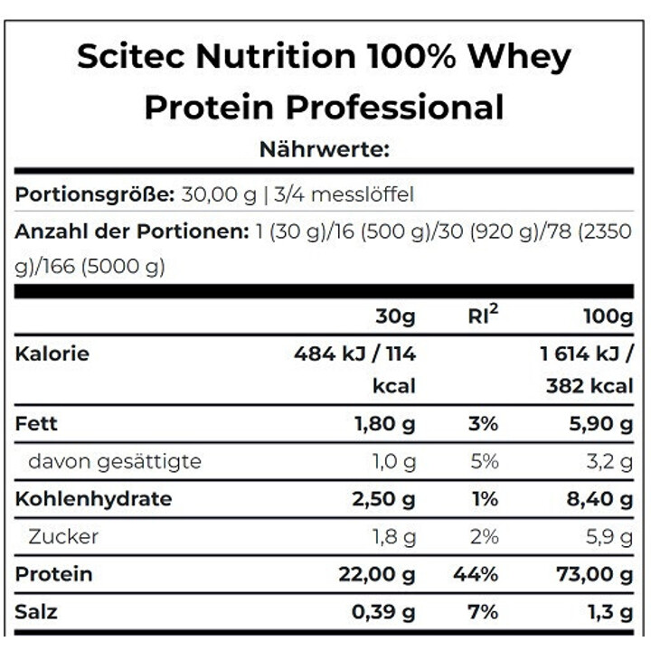 Scitec 100% Whey Protein Professional 1000g Erdbeere | ROUGHBULL FITNESS