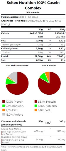 Scitec Casein Complex 920g Vanille | ROUGHBULL FITNESS
