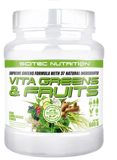 Scitec Vita Greens & Fruit 600g Birne-Zitronengras INAKTIV | ROUGHBULL FITNESS