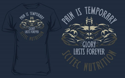 Scitec T-Shirt Pain is Temporary XXL | ROUGHBULL FITNESS