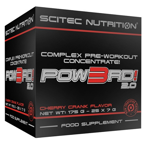 Scitec Pow3rd! BOX 25 Sachet Cherry crank | ROUGHBULL FITNESS