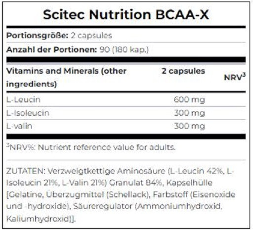 Scitec BCAA-X 180 Kapseln | ROUGHBULL FITNESS