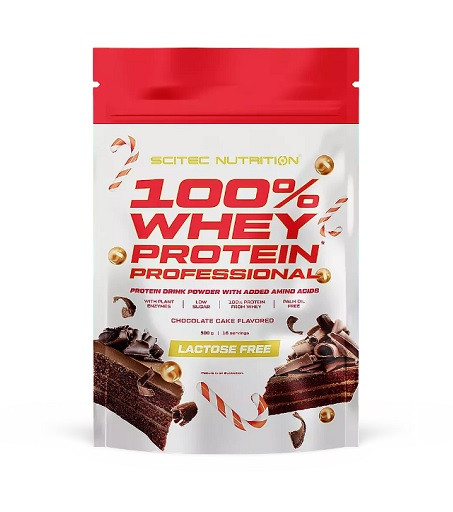 Scitec 100% Whey Protein Professional 500g LACTOSEFREE Chocolate Cake | ROUGHBULL FITNESS