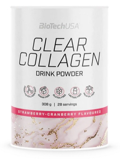BioTech Clear Collagen 308g Strawberry Cranberry | ROUGHBULL FITNESS
