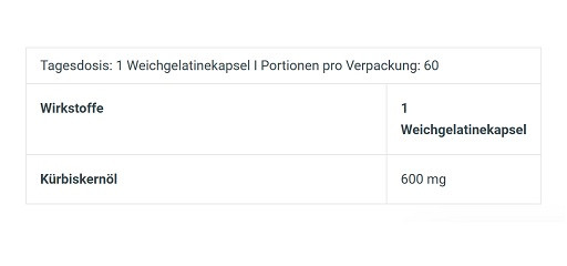 BioTech Pumpkin Seed Oil 60 Kapseln | ROUGHBULL FITNESS