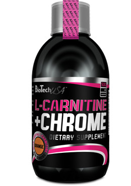BioTech L-Carnitine + Chrome Liquid Concentrate 500ml Orange | ROUGHBULL FITNESS