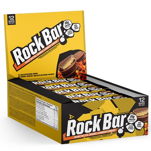 Dedicated Rock Bar - 12x65 Chocolate Caramel & Crunchy Peanuts | ROUGHBULL FITNESS