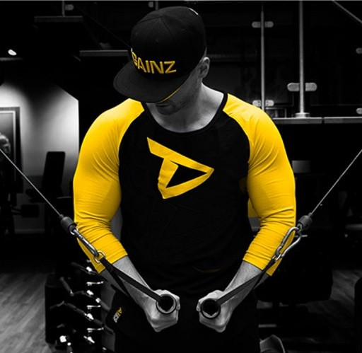 Dedicated 3/4 Sleeve Raglan Short Logo L | ROUGHBULL FITNESS